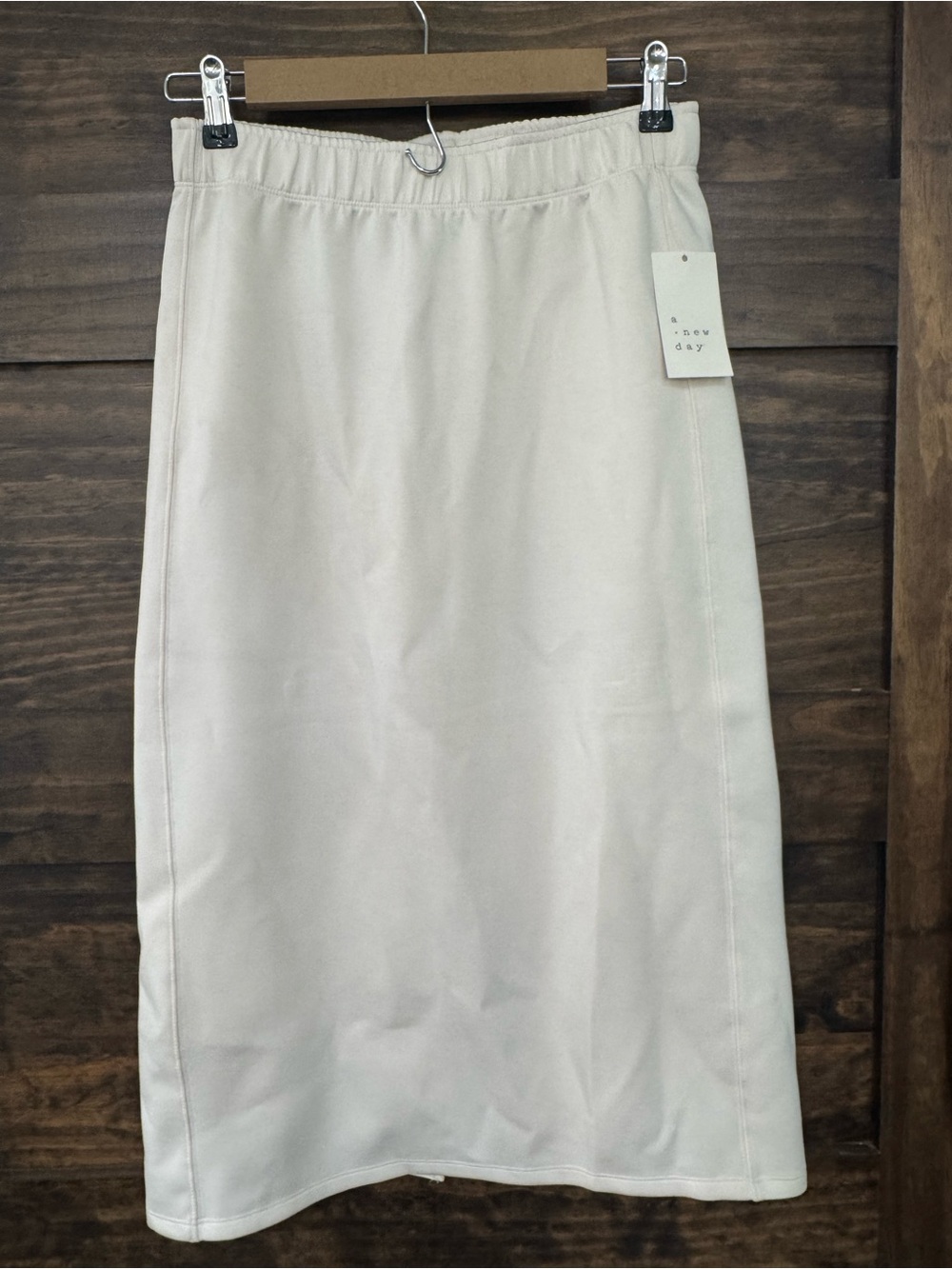 A New Day Cream Midi Pencil Skirt Small
